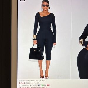 Fashion Nova Asymmetrical Black Jumpsuit